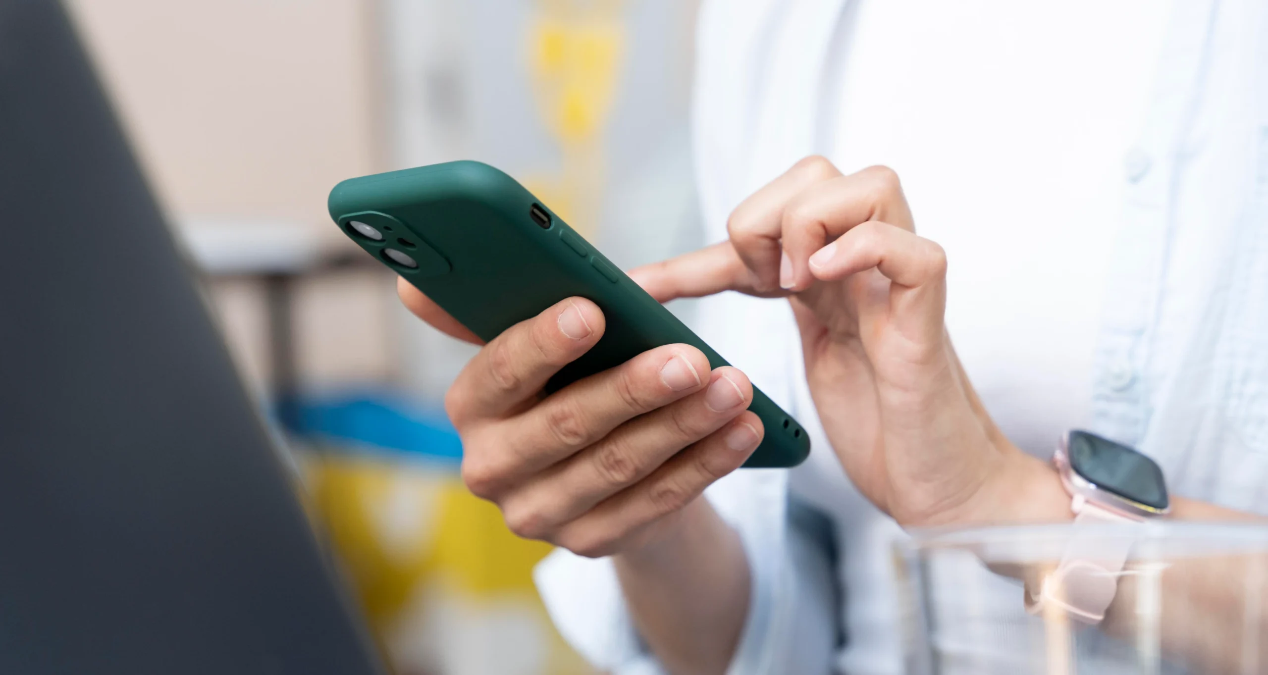 woman with cell in her hands